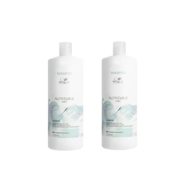 Pachet 2 x Sampon pentru Parul Cret - Wella Professionals Nutricurls Micellar Shampoo for Curls,1000 ml