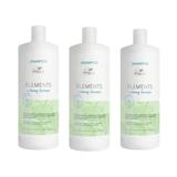 Pachet 3  x Sampon Vegan pentru Scalp Uscat si Sensibil - Wella Professionals Elements Calming Shampoo, 1000 ml