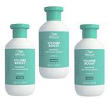 Pachet 3 x Sampon pentru Par Lipsit de Volum - Wella Professionals Invigo Volume Boost, 300 ml
