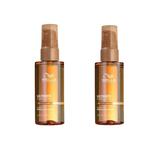 Pachet 2 x Ulei Hidratant pentru Par Uscat si Lipsit de Stralucire cu Squalan & Omega 9 - Wella Professionals Ultimate Smooth cu Protectie Termica si Efect Anti-electrizare, 100 ml