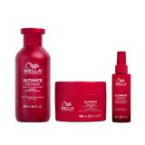Pachet Reparator cu AHA & Omega 9 pentru Par Deteriorat - Wella Professionals Ultimate Repair: Sampon 250 ml, Masca 150 ml, Ser Reparator 95 ml