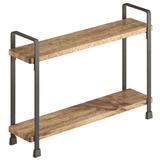 Raft York cu 2 etaje din lemn de acacia, 34x8x23 cm