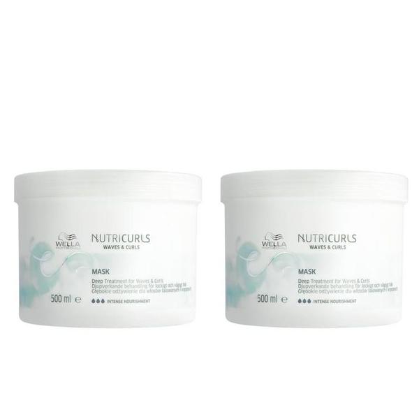 Pachet 2 x Masca Hidratanta pentru Parul Cret si Ondulat - Wella Professionals Nutricurls Deep Treatment for Waves & Curls, 500 ml