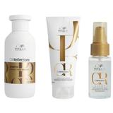 Pachet pentru Par Neted si Stralucitor - Wella Professionals Oil Reflections Luminous: Sampon 250 ml, Balsam 200 ml, Ulei 30 ml