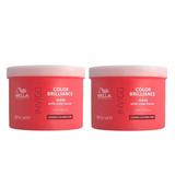 Pachet 2 x Masca pentru Par Vopsit cu Fir Gros - Wella Professionals Invigo Color Brilliance Coarse, 500 ml