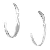 Cercei din argint 925 Sterling, cu inchidere Push-Back, model Silver Twist, 2.3 g
