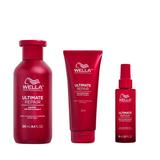 Paschet Reparator cu AHA & Omega 9 pentru Par Deteriorat - Wella Professionals Ultimate Repair: Sampon 250 ml, Balsam 200 ml, Ser 95 ml