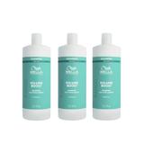 Pachet 3 x Sampon pentru Par Lipsit de Volum - Wella Professionals Invigo Volume Boost, 1000 ml