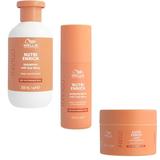 Pachet Intens Nutritiv pentru Par Uscat si Deteriorat - Wella Professionals Invigo Nutri-Enrich: Sampon 300 ml, Balsam 150 ml, Masca 150 ml