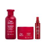 Pachet Reparator cu AHA & Omega 9 pentru Par Deteriorat: Wella Professionals Ultimate Repair: Sampon 250 ml,  Masca 150 ml,  Crema 140 ml