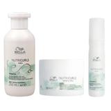 Pachet pentru Par Cret si Ondulat - Wella Professionals Nutricurls: Sampon 250 ml, Masca 150 ml, Spray 150 ml
