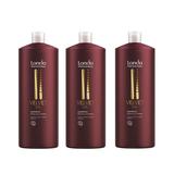 Pachet 3 x Sampon cu Ulei de Argan - Londa Professional Velvet Oil Shampoo, 1000 ml