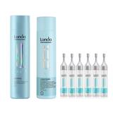 Pachet Calmant pentru Scalp Sensibil - Londa Professional C.A.L.M: Sampon 250 ml, Balsam 250 ml, Ser Nutritiv 6 x 9 ml