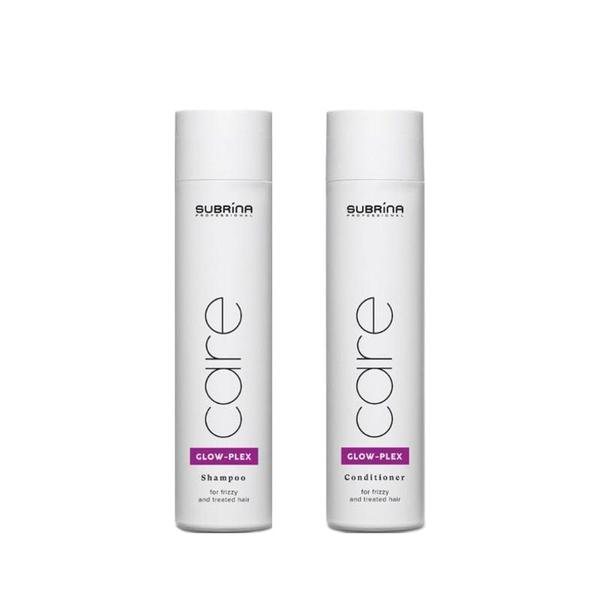 Pachet pentru Netezire si Luciu Intens - Subrina Professional Glow-Plex: Sampon 250 ml, Balsam 250 ml