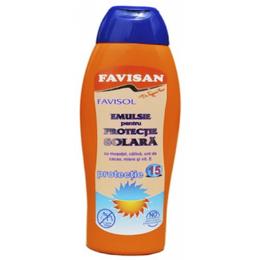 Emulsie pentru protectie solara fps 15 favisol favisan, 250ml