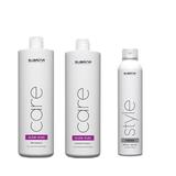 Pachet pentru Netezire si Luciu Intens - Subrina Professional Glow-Plex: Sampon 1000 ml, Balsam 1000 ml, Spray Luciu Intens 300 ml