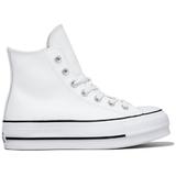 Pantofi sport femei cu platforma Converse Chuck Taylor All Star Lift Leather High 561676C, 38, Alb