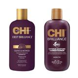 Pachet Nutritiv Par Vopsit - CHI Farouk Olive & Monoi Optimum Moisture: Sampon 355 ml, Balsam 355 ml