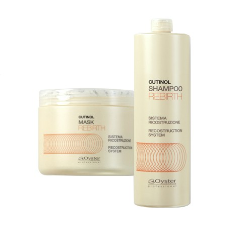Pachet pentru Reconstructie Super Size - Oyster Cutinol Rebirth - Sampon si Masca