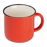 Cana vintage, Rosu, 350 ml, Piksel, Ceramica, ø8,9×8,2 cm