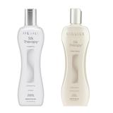 Pachet Nutritiv - Biosilk Farouk Silk Therapy: Sampon 355 ml, Balsam 350 ml