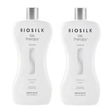 Pachet 2 x Sampon Nutritiv - Biosilk Farouk Silk Therapy Shampoo, 1006 ml