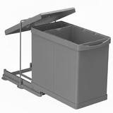 Cos de gunoi incorporabil Pelikan 21100, cu extragere automata, cu un recipient de 20 L si una de 1 L, antracit