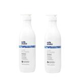 Pachet 2 x Sampon pentru Neutralizarea Tonurilor de Rosu sau Portocaliu pentru Par Brunet/ Saten - Milk Shake Cold Brunette Shampoo, 1000 ml