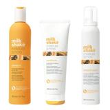 Pachet Hidratant pentru Par Uscat - Milk Shake Moisture & More: Sampon, 300 ml + Balsam, 250 ml + Spuma, 200 ml