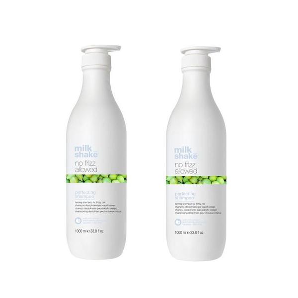 Pachet 2 x Sampon pentru Netezire si Control Anti-frizz - Milk Shake No Frizz Alowed Perfecting Shampoo, 1000 ml
