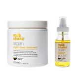 Pachet cu Ulei de Argan pentru Toate Tipurile de Par - Milk Shake Argan: Masca, 500 ml + Ulei de Argan, 50 ml