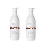 Pachet 2 x Sampon pentru Netezire cu Keratina - Milk Shake K-Respect Keratin System Smoothing Shampoon, 1000 ml