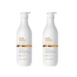 Pachet 2 x Sampon Hidratant pentru Par Uscat - Milk Shake Moisture & More Shampoo, 1000 ml