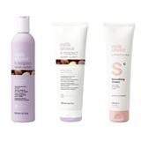 Pachet pentru Netezire cu Keratina - Milk Shake K-Respect & Lifestyling: Sampon, 300 ml + Balsam, 250 ml + Crema, 150 ml