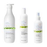 Pachet pentru Par Neted si Protectie Anti-Umiditate - Milk Shake No Frizz Allowed: Sampon, 1000 ml + Balsam, 300 ml + Spray, 200 ml