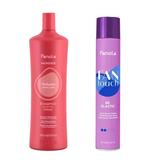 Pachet pentru Par cu Volum si Elasticitate - Fanola Wonder & Fantouch: Sampon, 1000 ml + Spray Fixativ, 500 ml