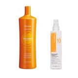 Pachet Restructurant pentru Par Uscat - Fanola Wonder Nourishing: Sampon, 1000 ml + Masca Spray, 200 ml