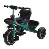Tricicleta copii 2 - 6 ani, Verde, Suport picioare, Sezut reglabil