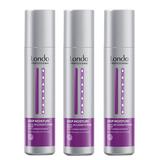 Pachet 3 x Balsam Hidratant Leave-In - Londa Professional Deep Moisture Leave-In Conditioning Spray, 250 ml