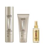 Pachet Reconstructiv cu Keratina - Londa Professional Fiber Infusion Keratin: Sampon 250 ml, Tratament Reconstructiv 200 ml, Ulei Argan 30 ml