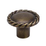 Buton pentru mobila Rope, finisaj alama antichizata, D:30 mm