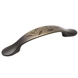 Maner pentru mobila Provence, finisaj alama rustica periata, L:154 mm