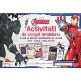 Activitati de alungat nerabdarea. Carte cu planse reutilizabile si carioca. Marvel. Avengers