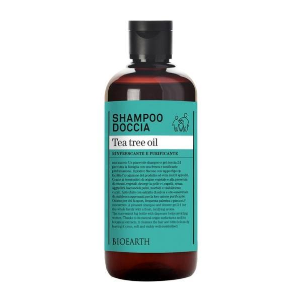 Sampon & gel de dus cu arbore de ceai, - Bioearth, 500 ml