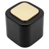 Opritor pentru usa Square, finisaj alama mata/negru mat CB, 40X40 mm
