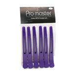 Cleme pentru păr Pro master, 6 buc, violet