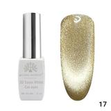 Oja semipermanenta, Snow White, 3D Cat Eye, Global Fashion 8ml, 17 ( Fara Tpo)