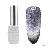 Oja semipermanenta, Snow White, 3D Cat Eye, Global Fashion 8ml, 23 ( Fara Tpo)
