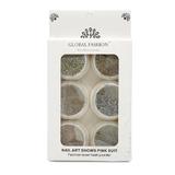 Decor pentru unghii Global Fashion, sclipici, set, 6 culori