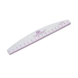 Pila pentru unghii cu rigla, 180/240, pink, 1 buc